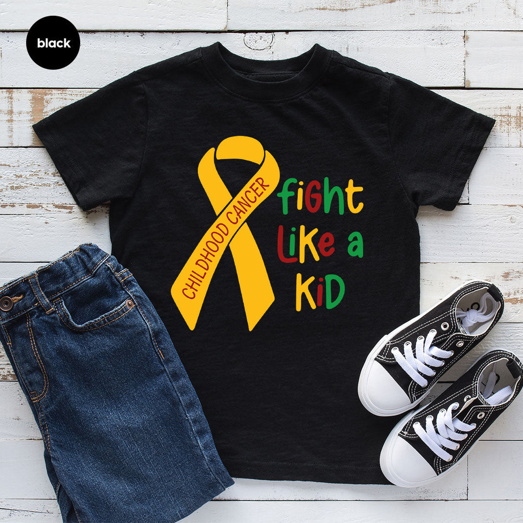 Fighting Like A Kid Shirt, Cancer Fight Childhood Canver product image 13