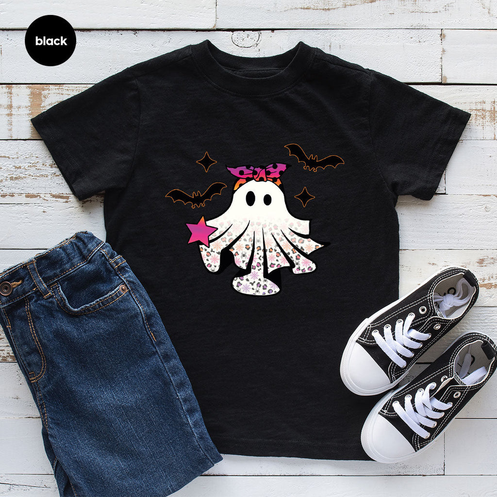 Spooky Season Outfit, Ghost Graphic Tee, Girls Boo Vneck product image 66