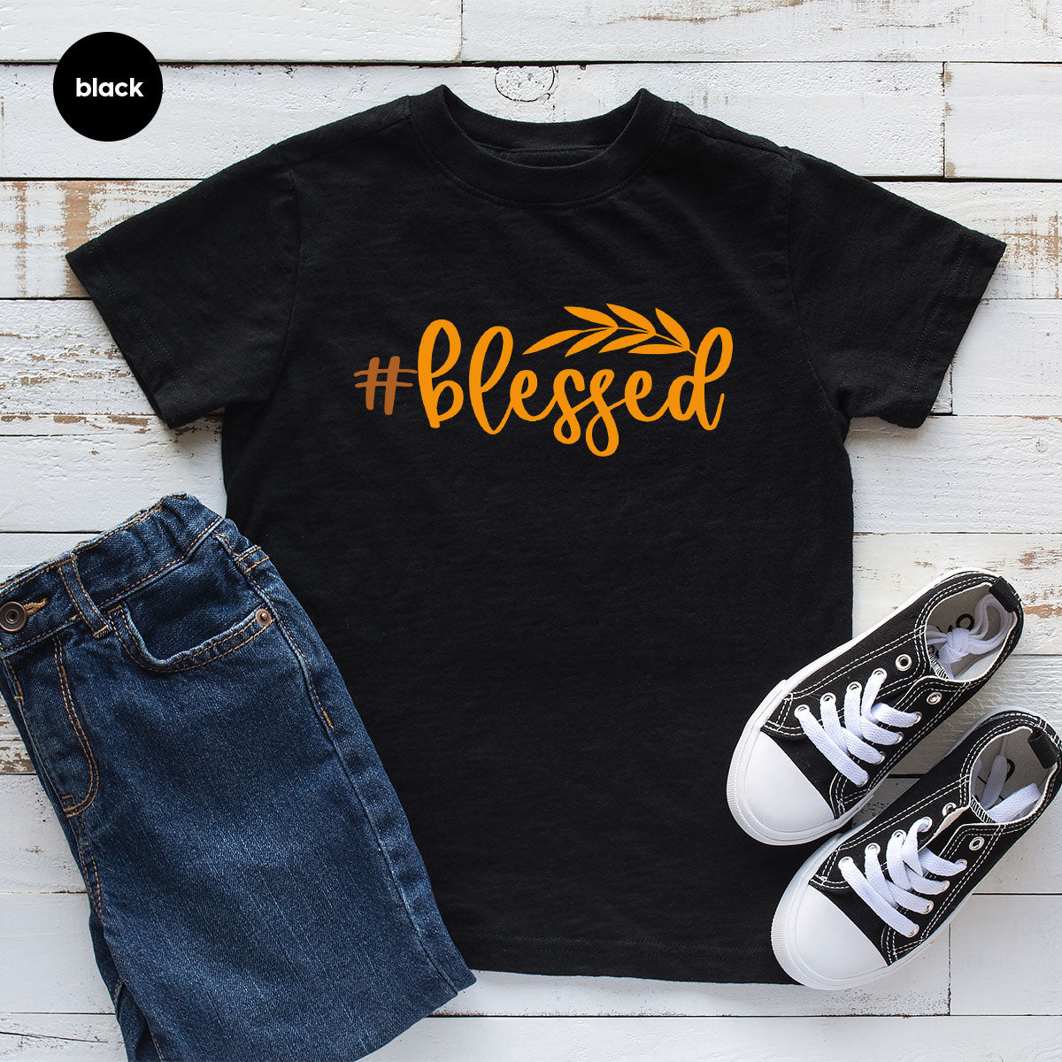 Cute Blessed T-Shirt, Fall Leaves Graphic Tees, Gift for product image 33
