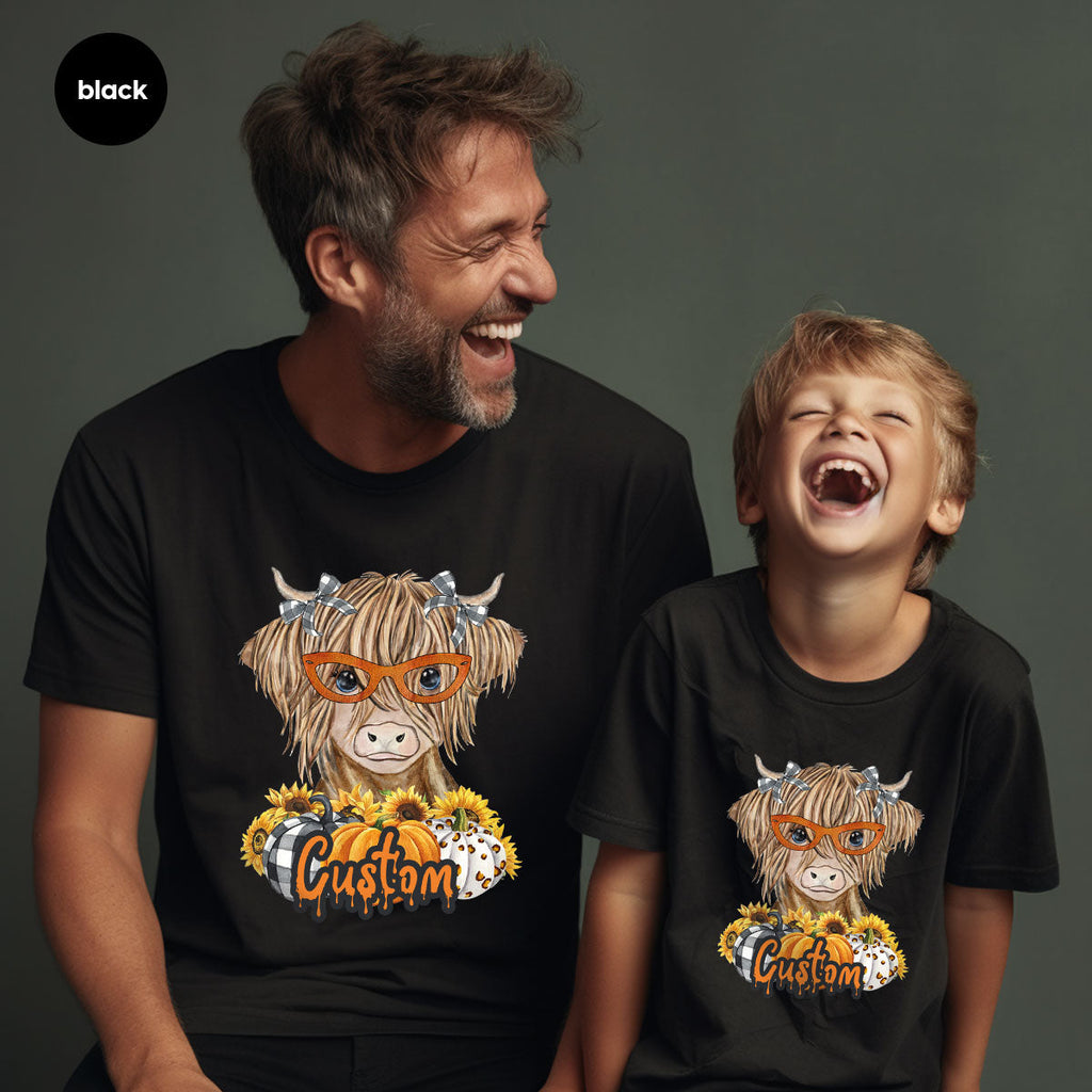 Custom Cow Shirt, Fall Graphic Tees, Personalized Farmer product image 62