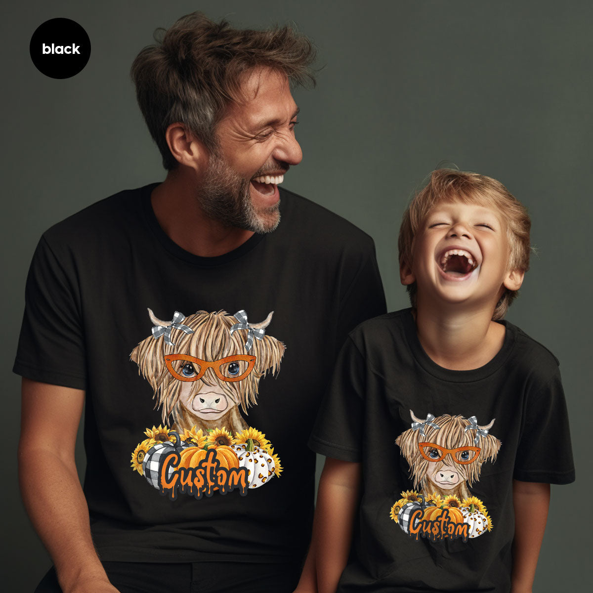 Custom Cow Shirt, Fall Graphic Tees, Personalized Farmer product image 62