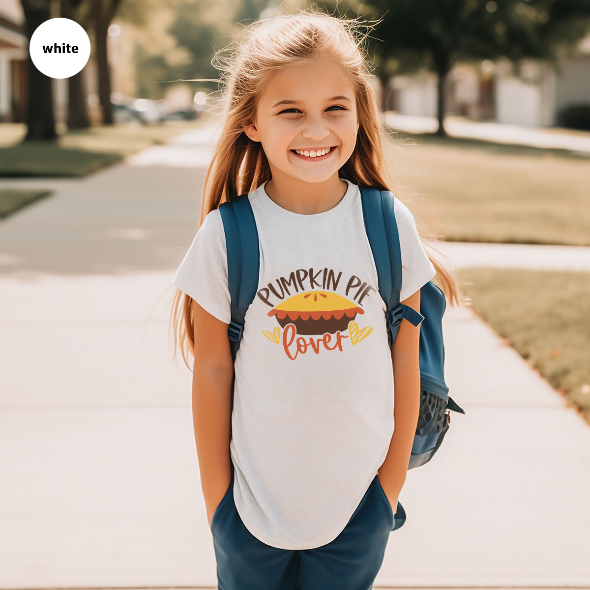 Kids Thanksgiving Shirts, Pumpkin Pie Graphic Tees, Gift product image 70
