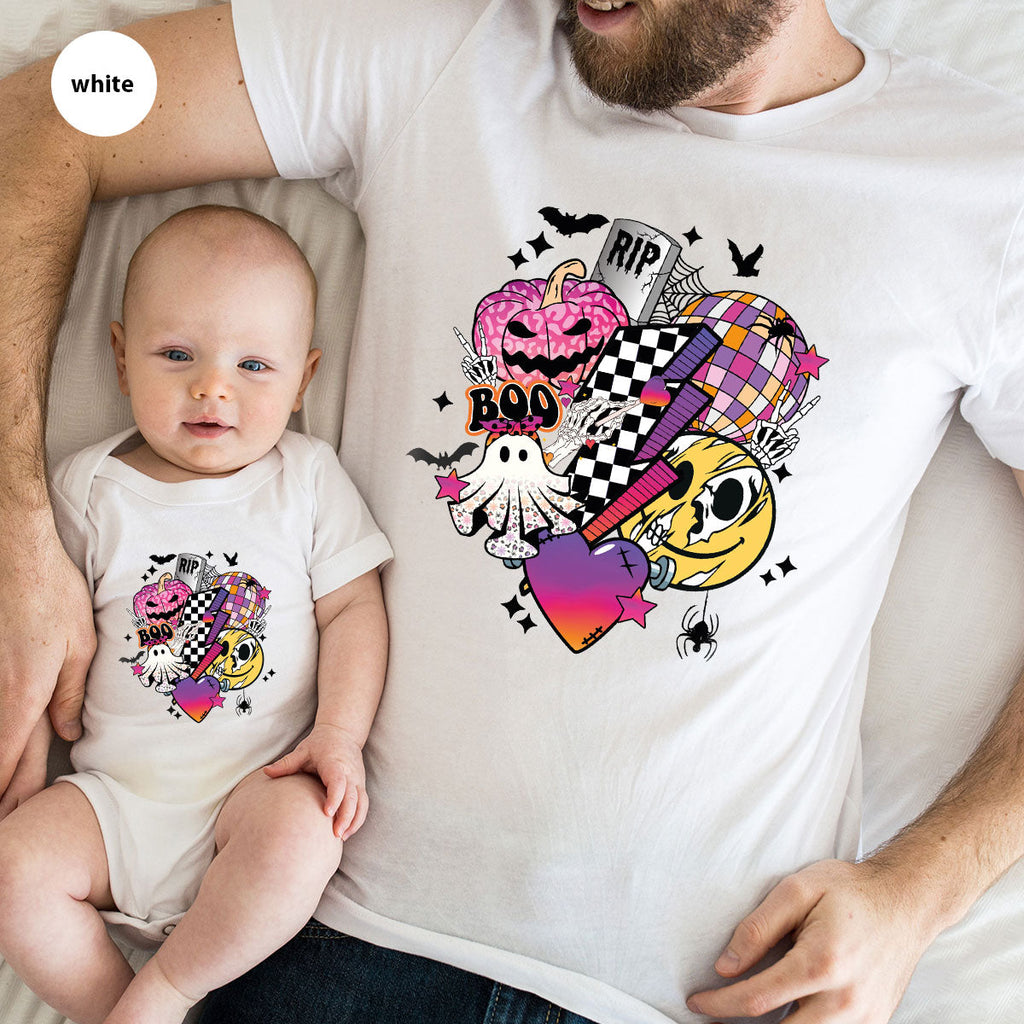 Retro Halloween Shirt, Spooky Pumpkin Cool Checkered Outfit product image 101