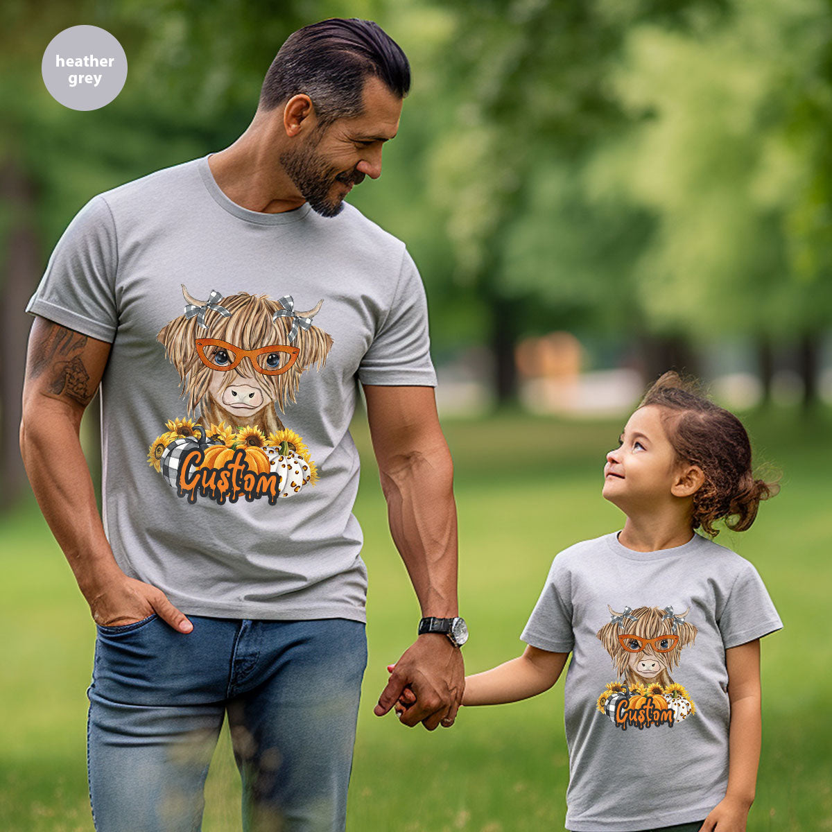Custom Cow Shirt, Fall Graphic Tees, Personalized Farmer product image 78