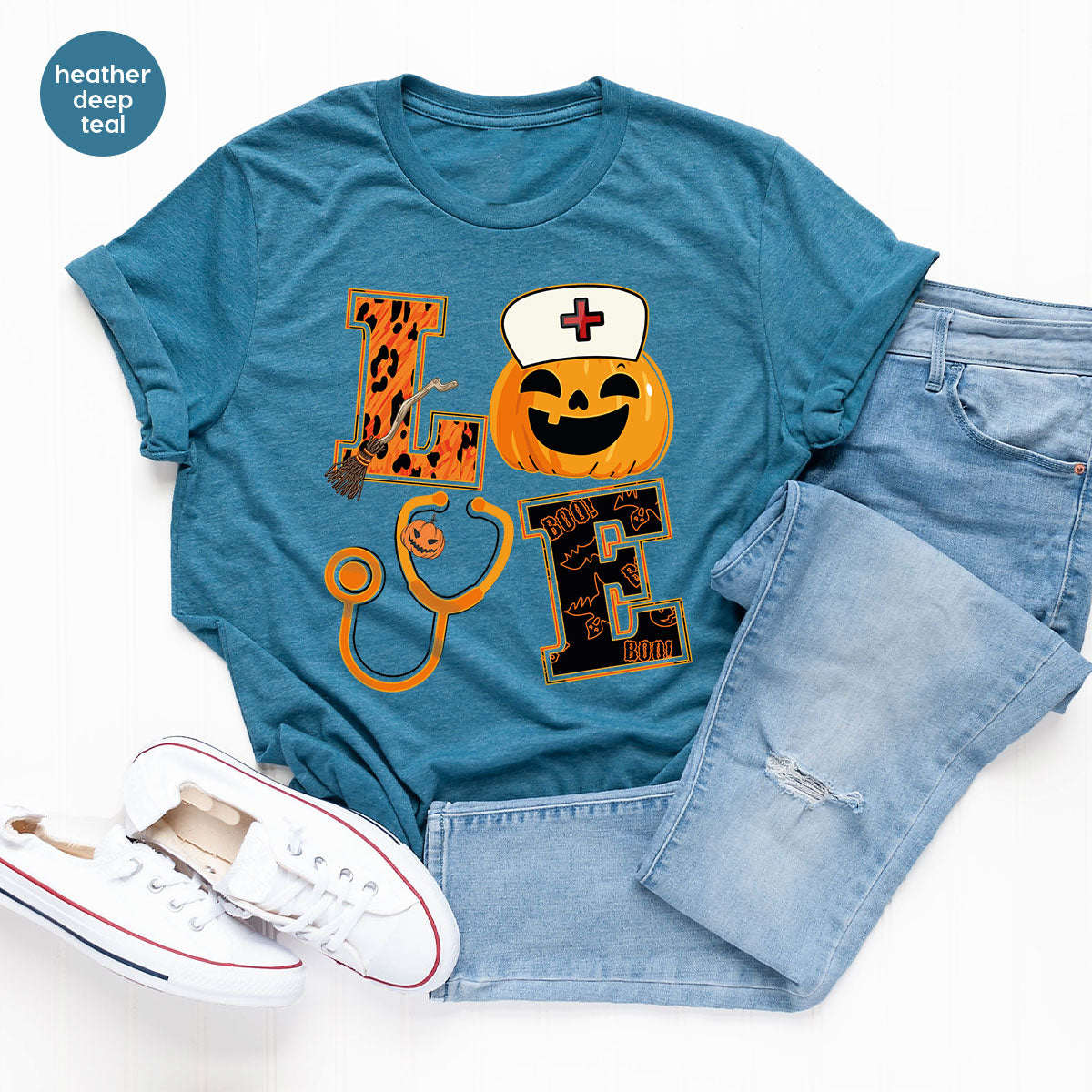 Halloween 2023 Shirt, Nurse TShirt, Pumpkin T Spooky Kids product image 3