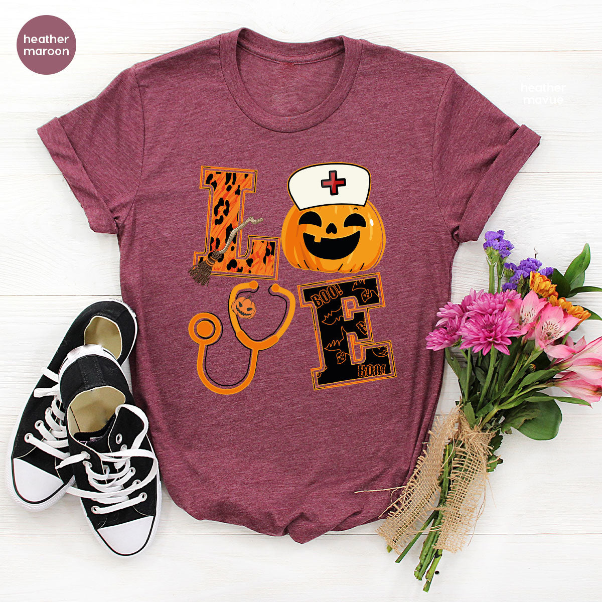 Halloween 2023 Shirt, Nurse TShirt, Pumpkin T Spooky Kids product image 5