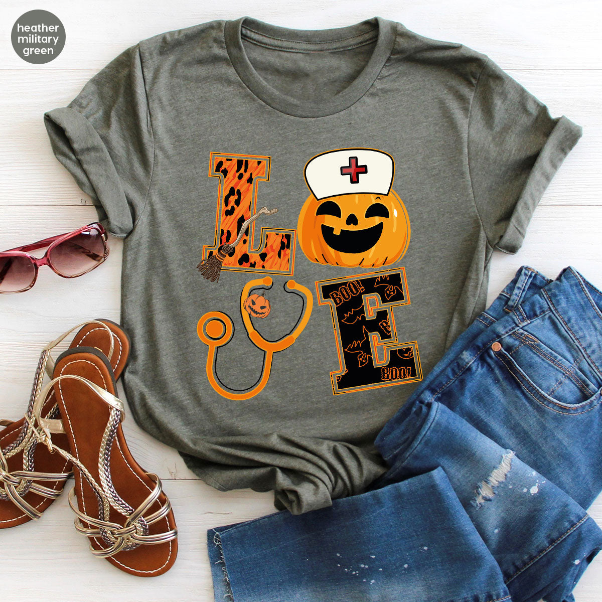 Halloween 2023 Shirt, Nurse TShirt, Pumpkin T Spooky Kids product image 8