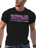 Normalize Jesus & Therapy Black T-Shirt product image 1