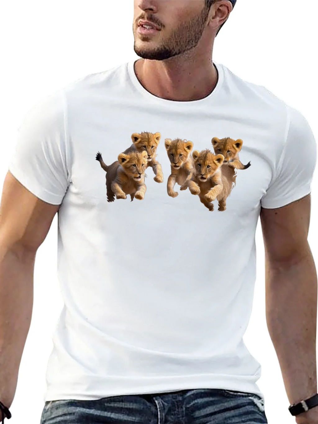 Lion Cub T-Shirt - Black Crew Neck Short Sleeve product image 7