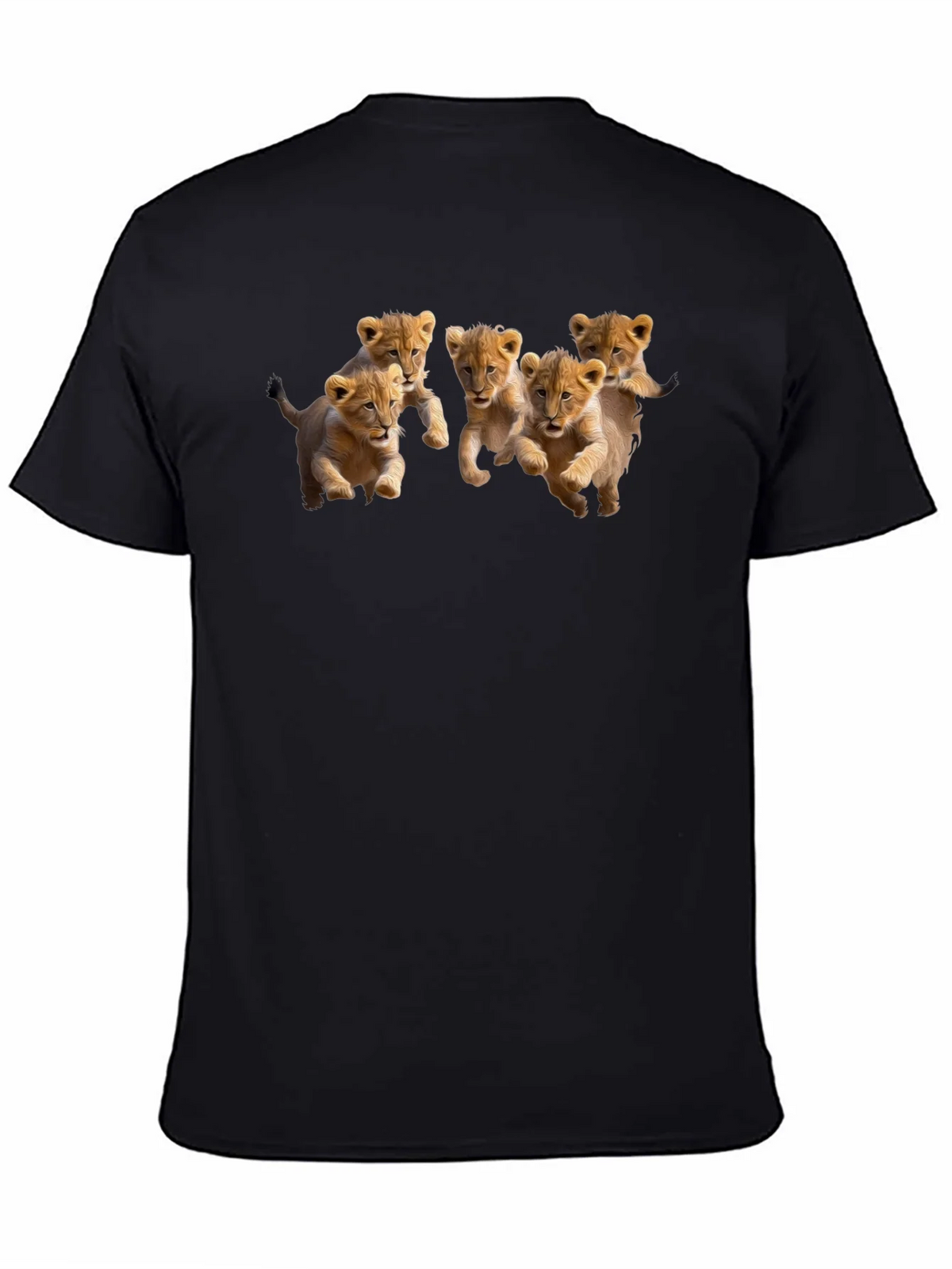 Lion Cub T-Shirt - Black Crew Neck Short Sleeve product image 2