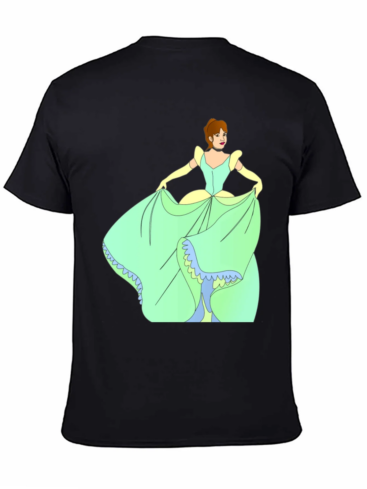 Cinderella Black T-Shirt Cartoon Graphic Tee product image 4