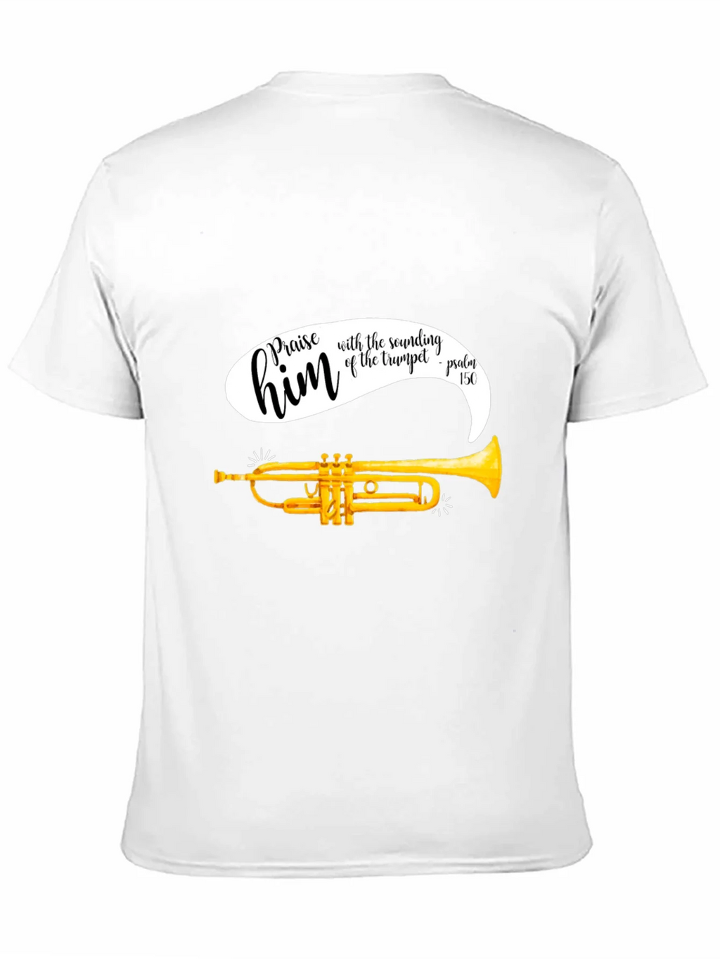 Praise Him Trumpet T-Shirt - Religious Music Tee product image 3