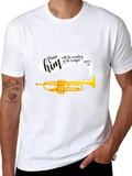 Praise Him Trumpet T-Shirt - Religious Music Tee product image 1