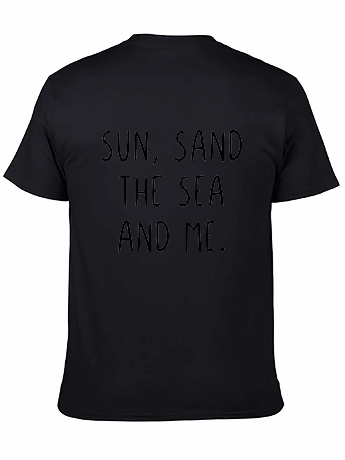 Sun Sand Sea and Me Black T-Shirt product image 1