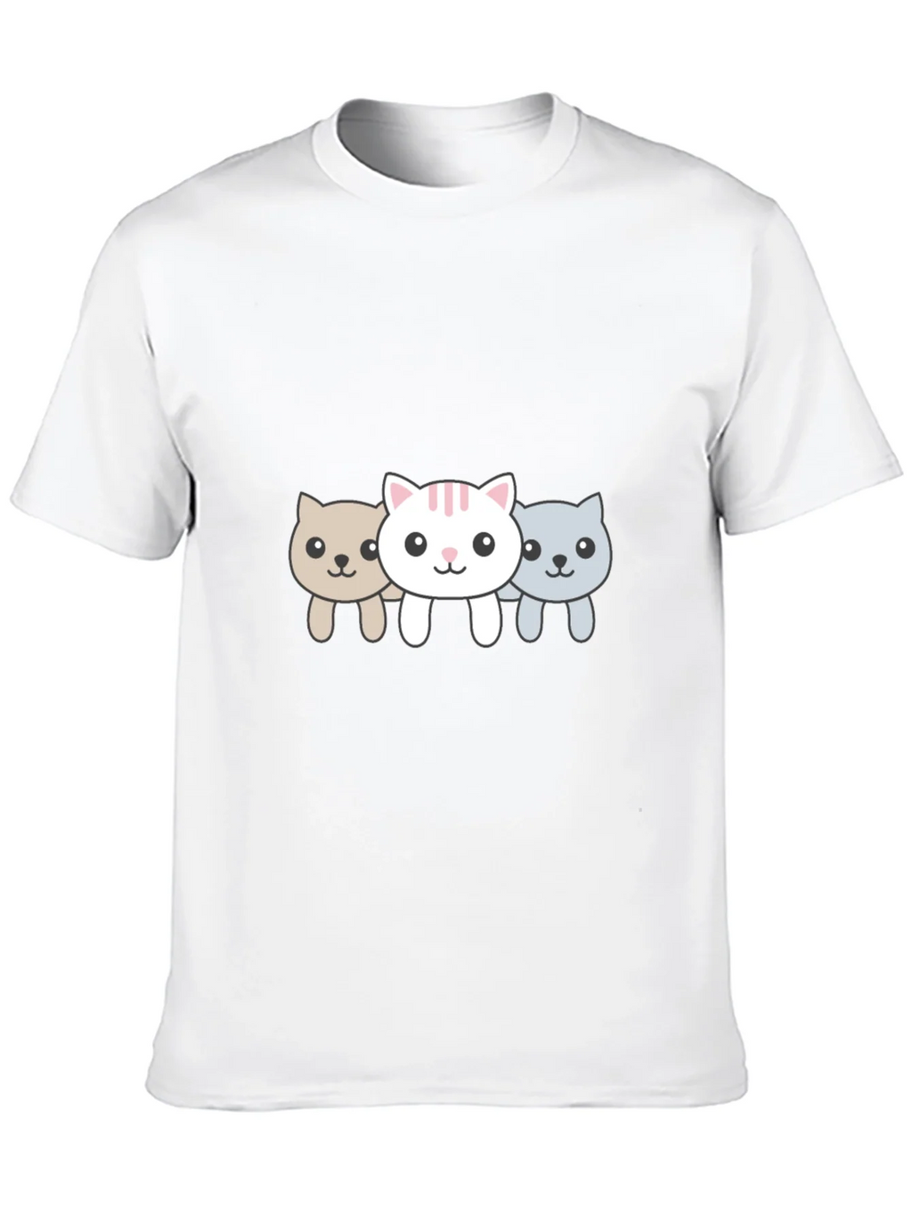 Cute Cat Trio Black Graphic Tee product image 6