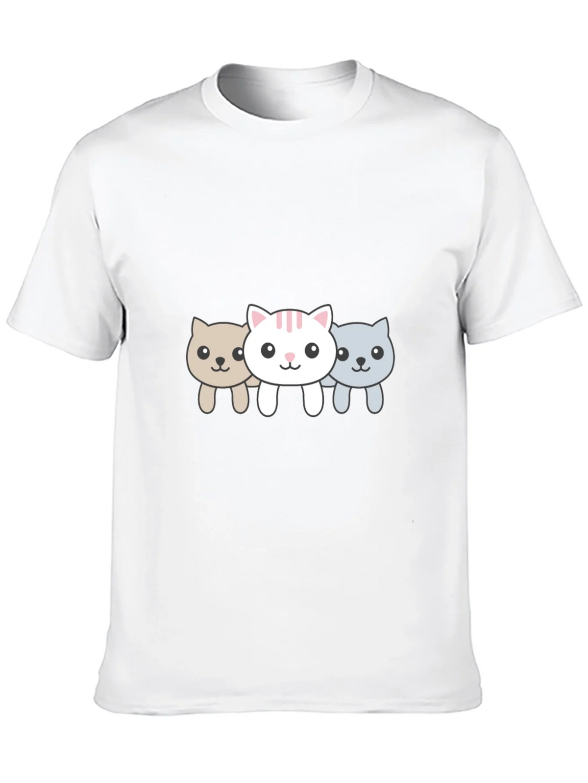 Cute Cat Trio Black Graphic Tee product image 6