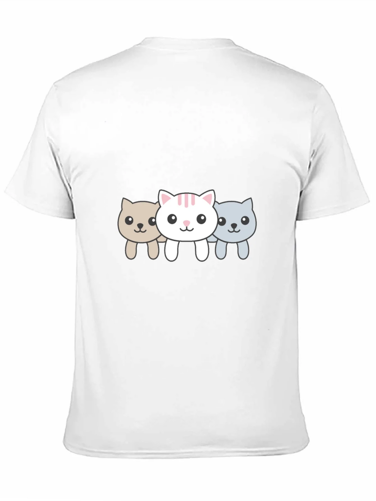 Cute Cat Trio Black Graphic Tee product image 7