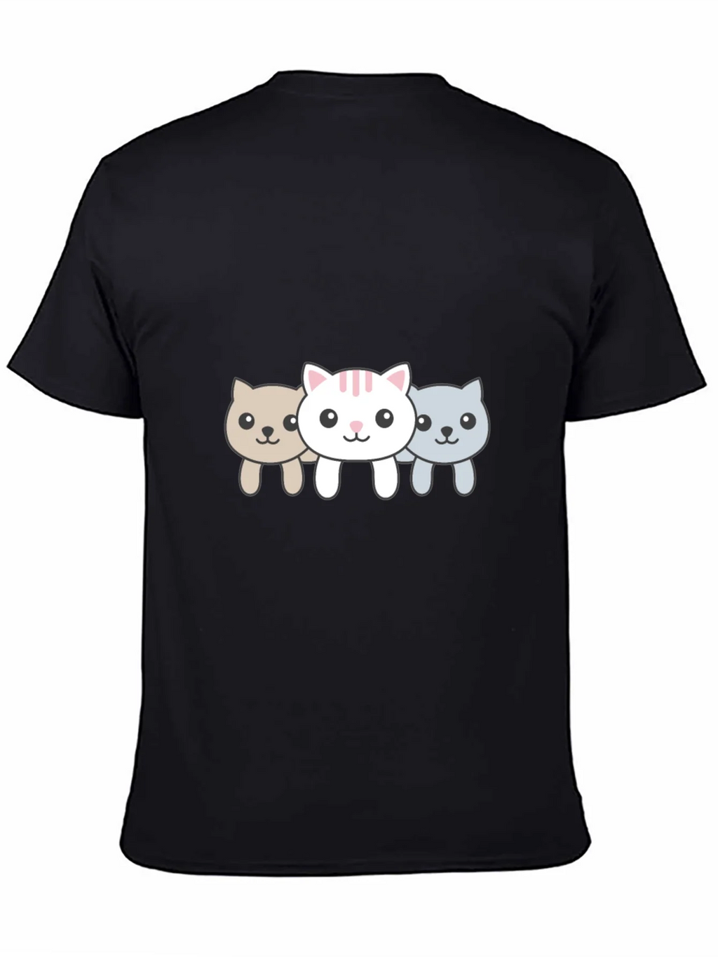 Cute Cat Trio Black Graphic Tee product image 2