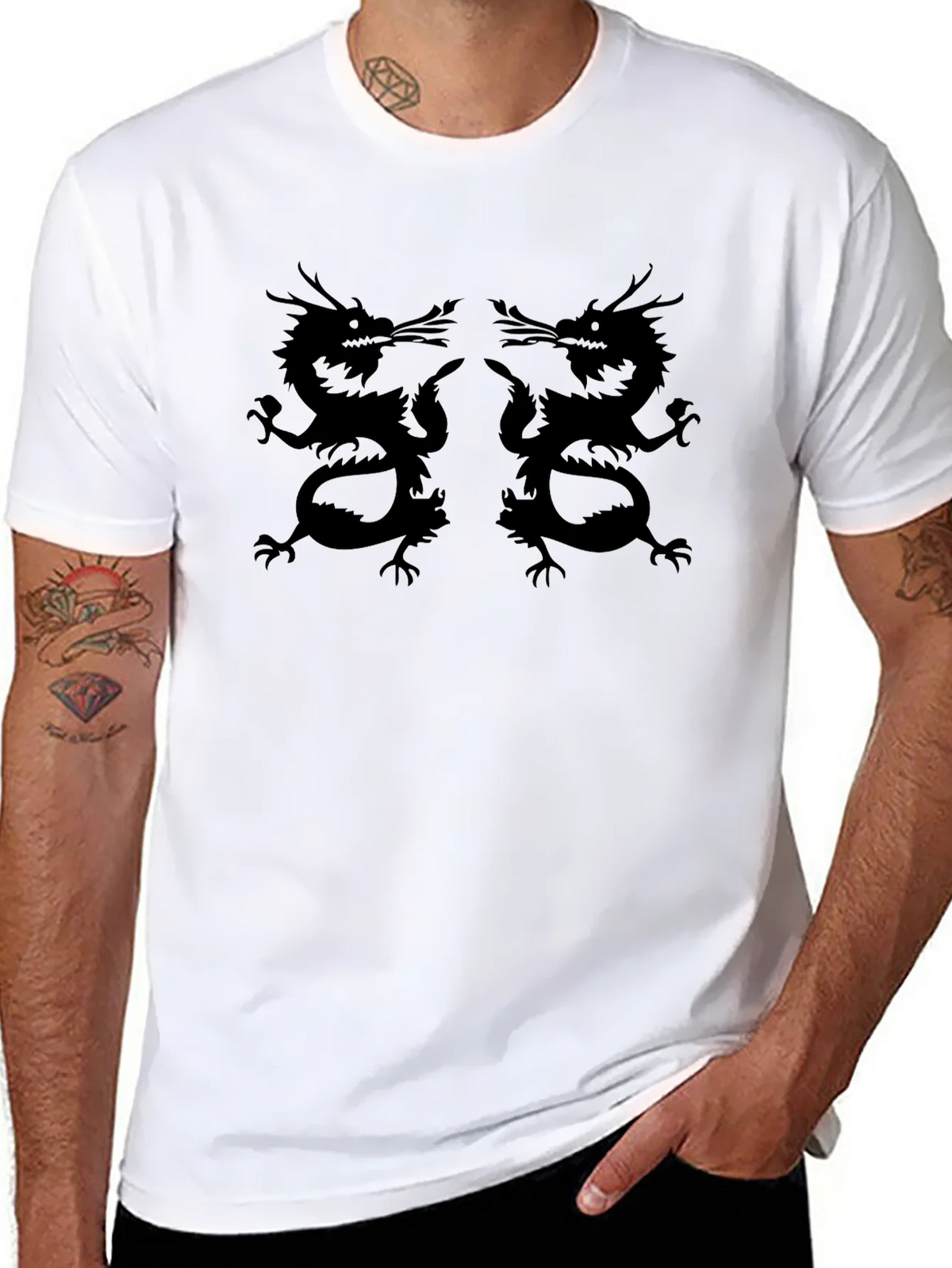 Dragon Graphic Print Tee - Black product image 3