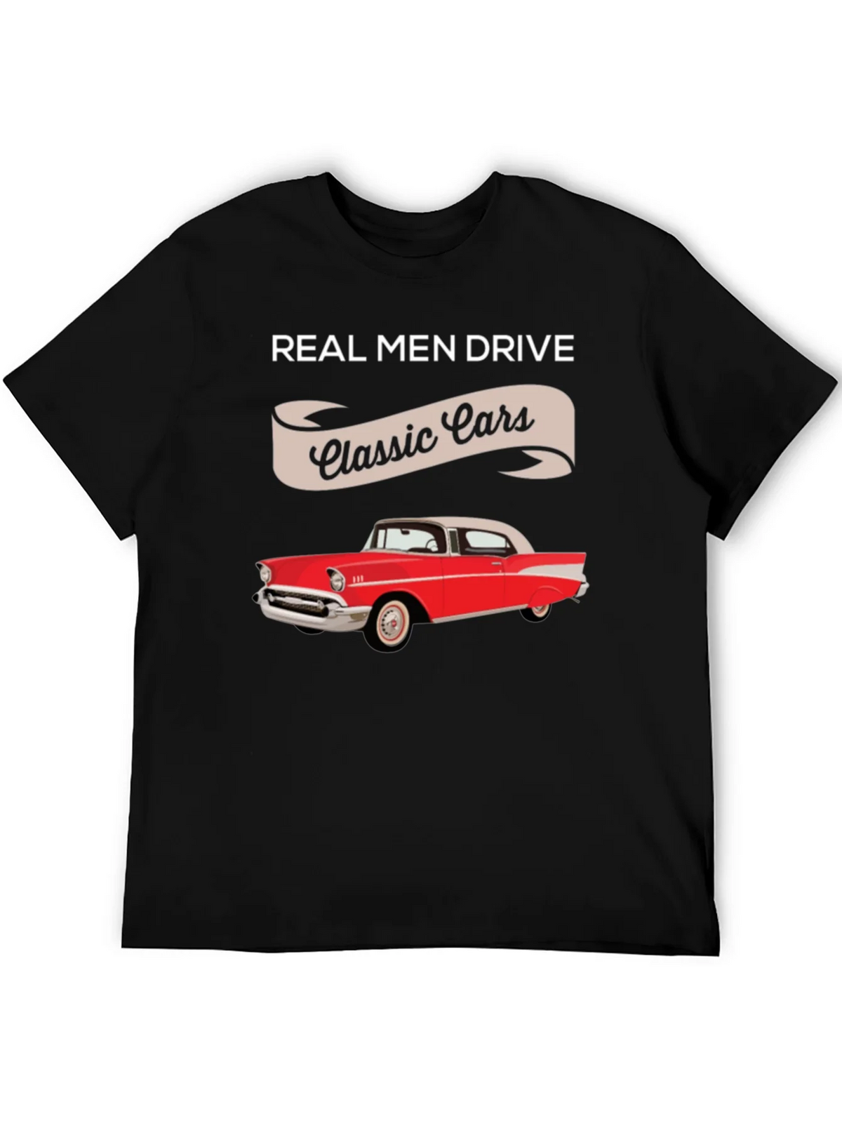 Real Men Drive Classic Cars T-Shirt - Retro Automotive Tee product image 3