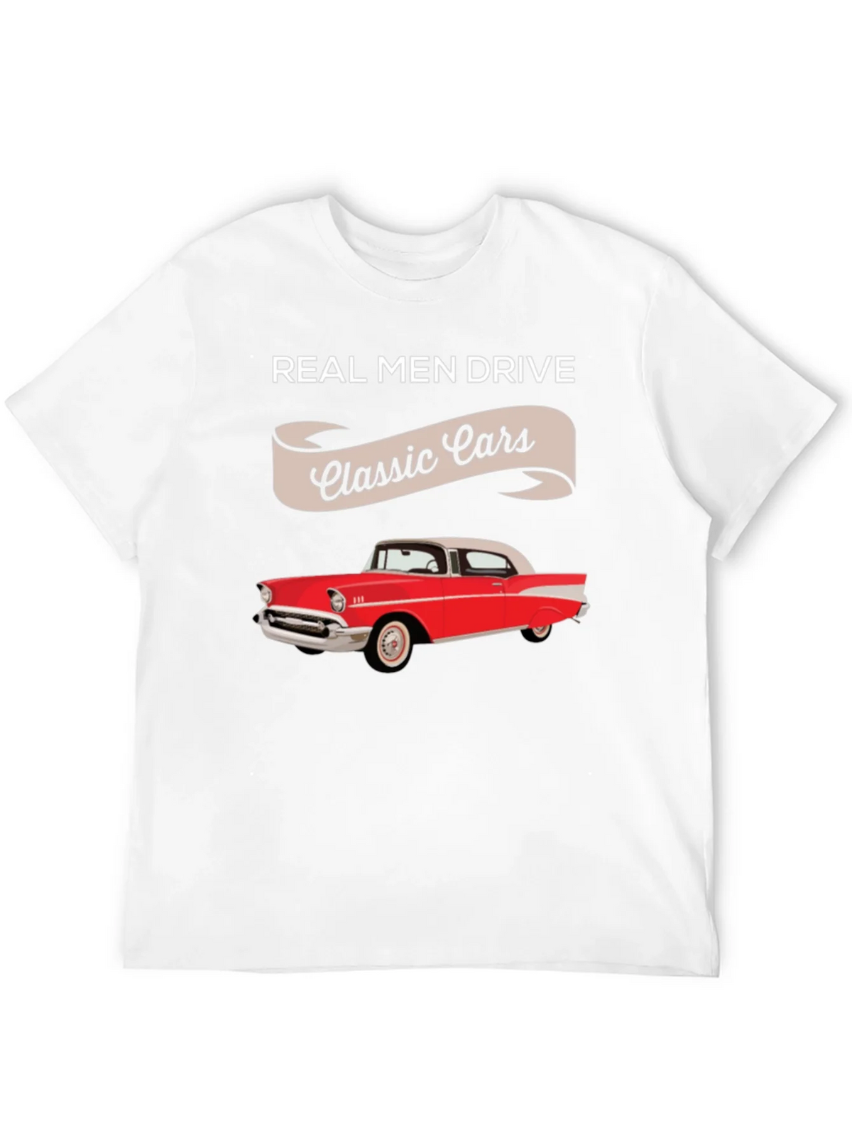 Real Men Drive Classic Cars T-Shirt - Retro Automotive Tee product image 7