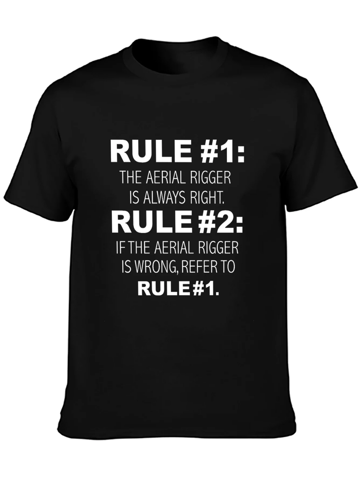 Aerial Rigger Rules Graphic Tee - Black product image 1