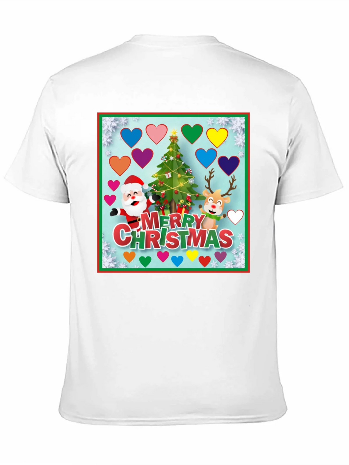 Festive Christmas T-Shirt with Santa & Reindeer product image 1