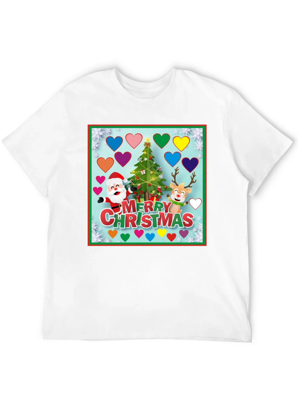 Festive Christmas T-Shirt with Santa & Reindeer product image 2