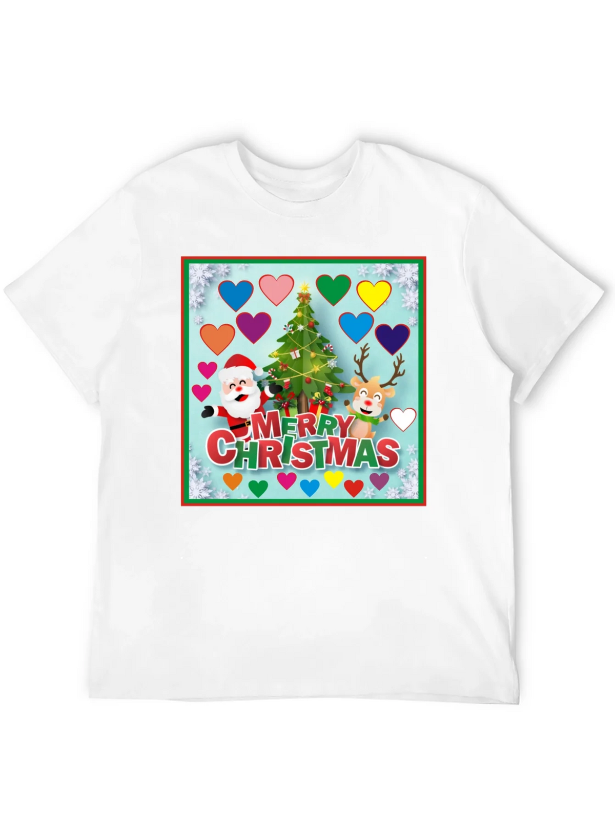 Festive Christmas T-Shirt with Santa & Reindeer product image 2