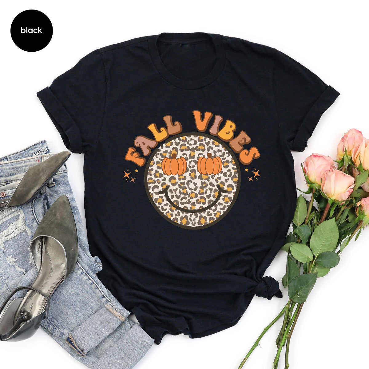 Fall Vibes Smile Shirt, 2022 T-Shirt, Funny Thanksgiving product image 32