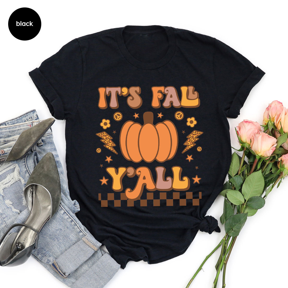 Halloween Fall Shirt, It's Y'Fall T-Shirt, Hoodie, Long product image 36