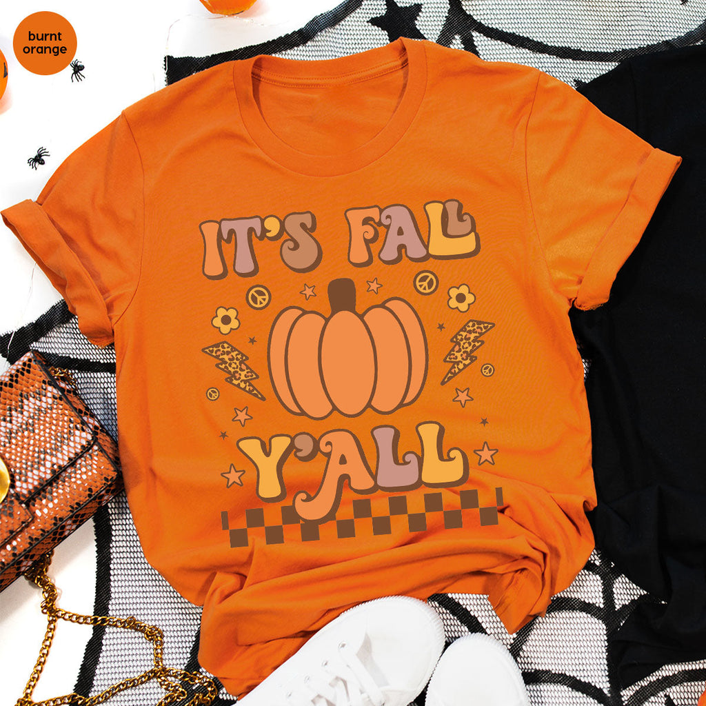 Halloween Fall Shirt, It's Y'Fall T-Shirt, Hoodie, Long product image 38