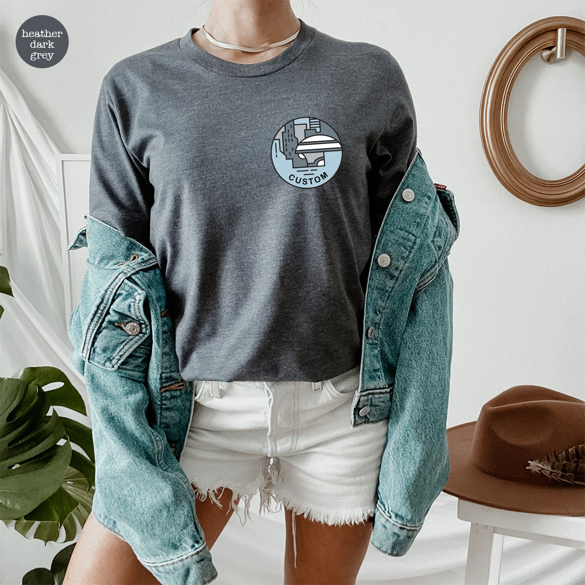 Custom Galaxy Sweatshirt, Customizable Pocket Tee for product image 7
