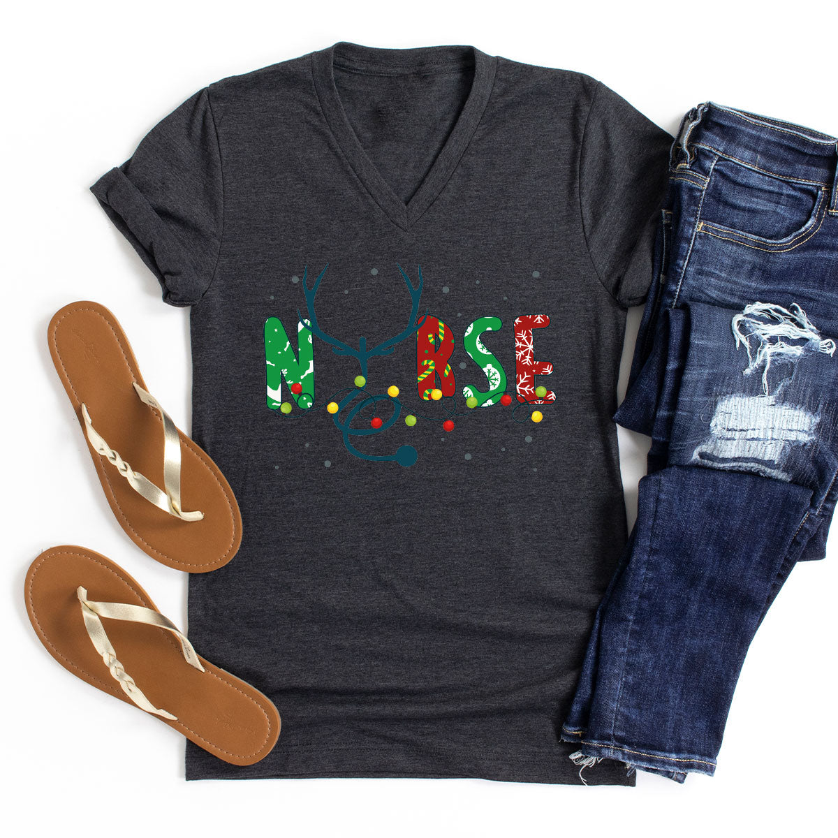Christmas Nurse Shirt, Health Employee T-Shirt, Gift for product image 35