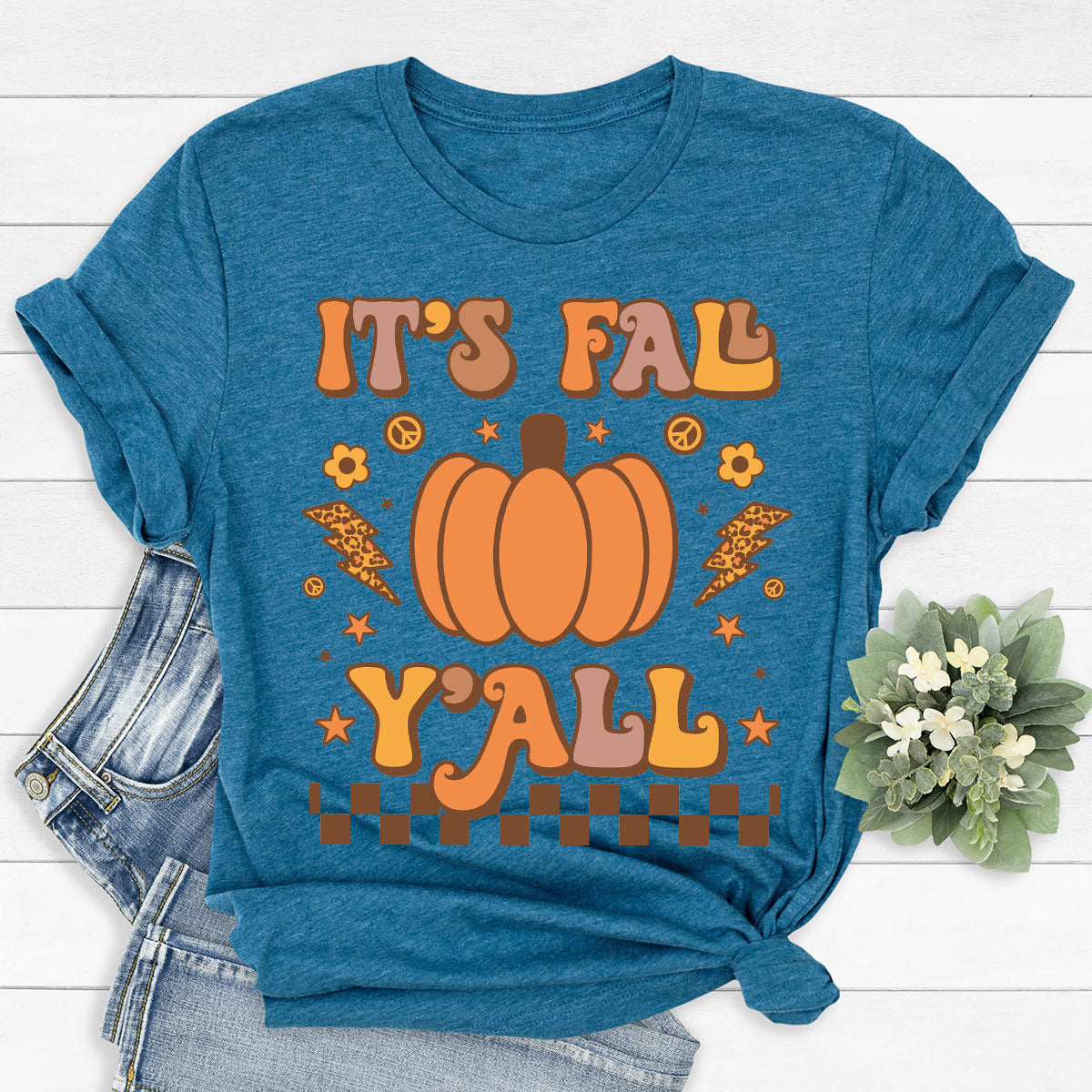 Halloween Fall Shirt, It's Y'Fall T-Shirt, Hoodie, Long product image 42
