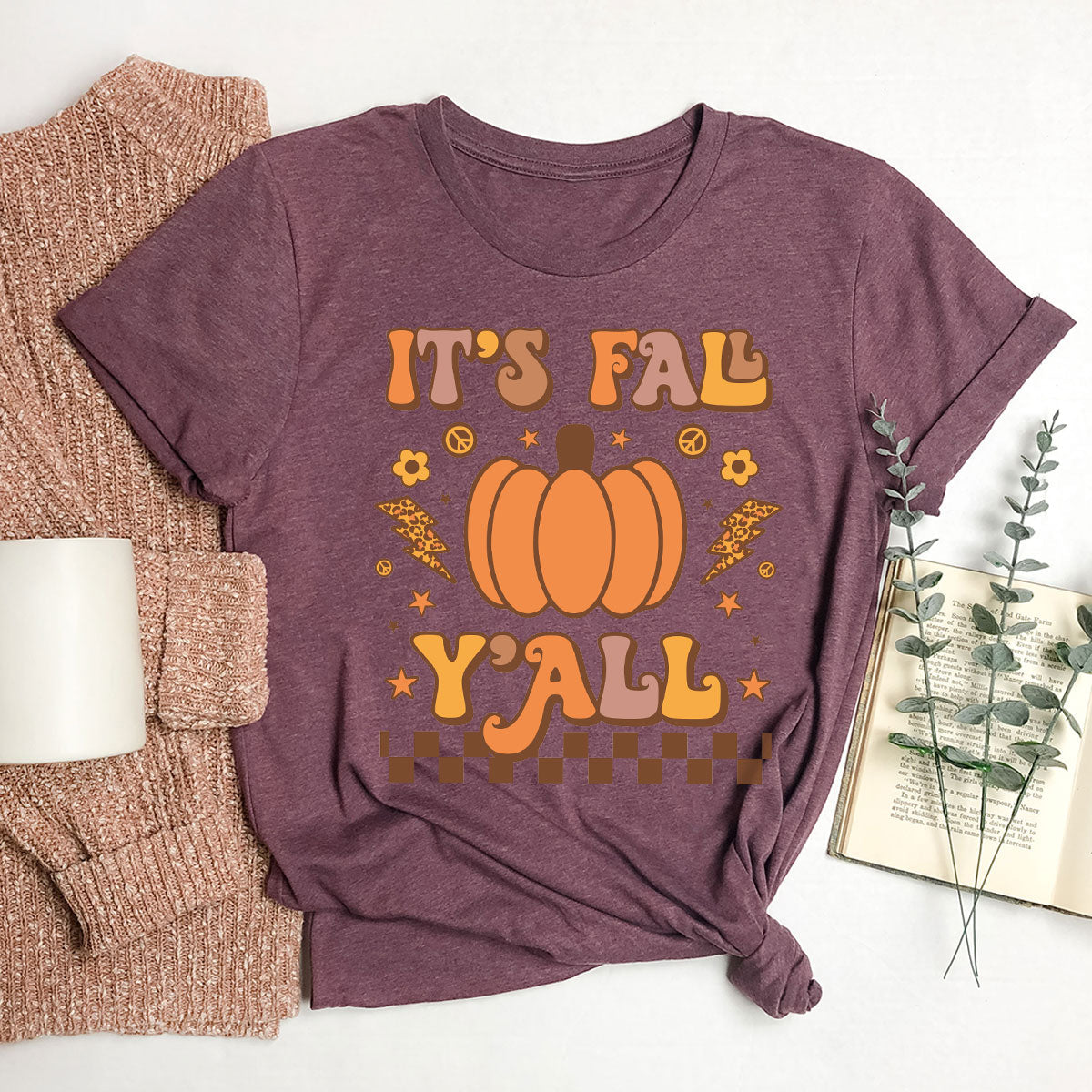 Halloween Fall Shirt, It's Y'Fall T-Shirt, Hoodie, Long product image 46