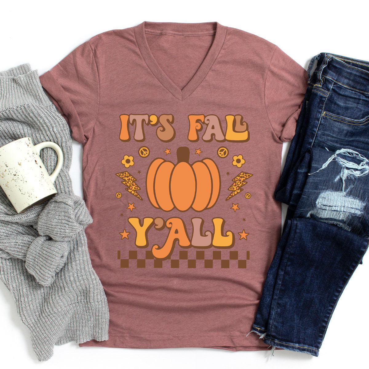 Halloween Fall Shirt, It's Y'Fall T-Shirt, Hoodie, Long product image 48