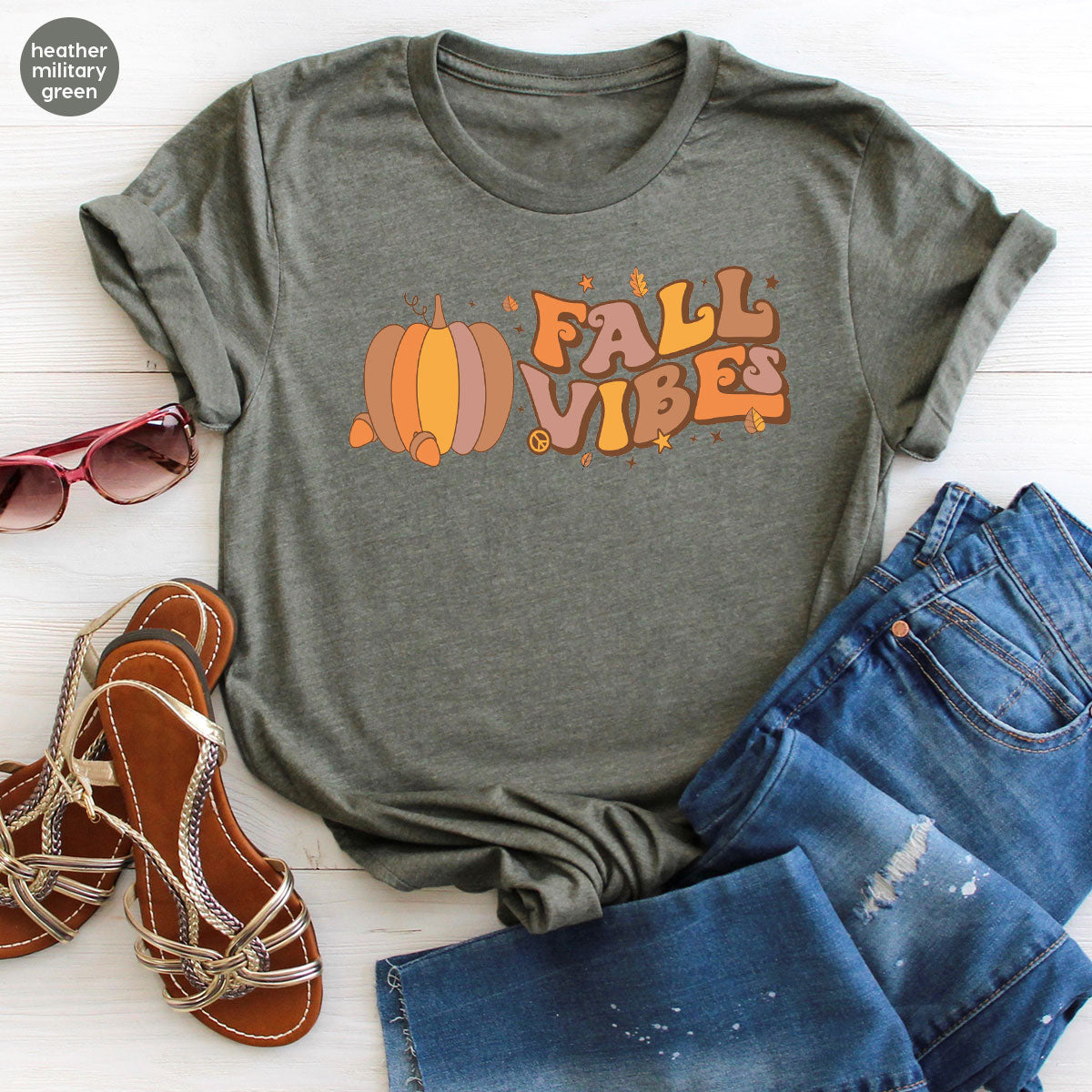 Fall Vibes Shirt, Thanksgiving 2022 T-Shirt, Tee product image 41