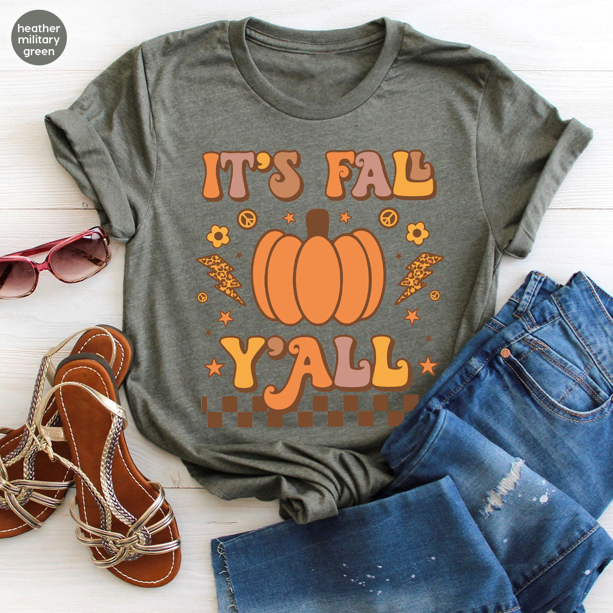 Halloween Fall Shirt, It's Y'Fall T-Shirt, Hoodie, Long product image 49