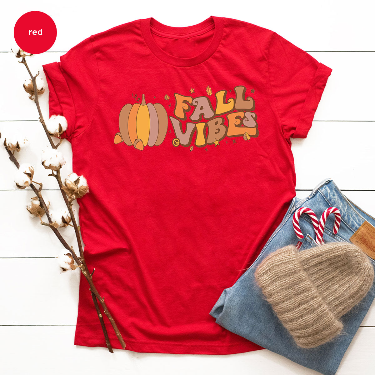 Fall Vibes Shirt, Thanksgiving 2022 T-Shirt, Tee product image 46