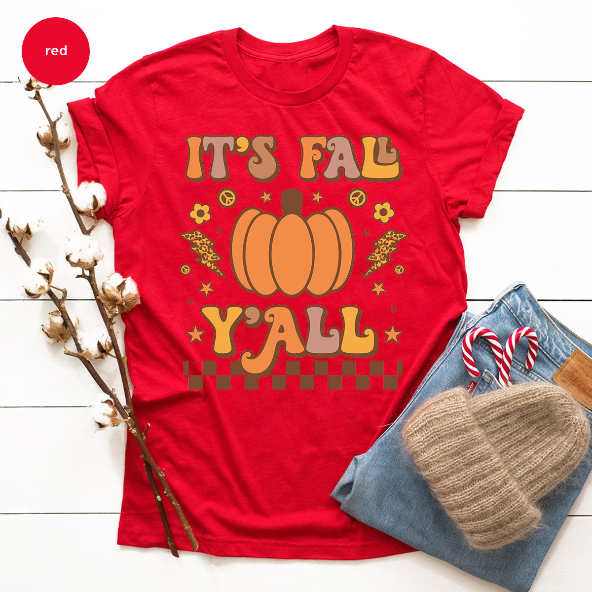 Halloween Fall Shirt, It's Y'Fall T-Shirt, Hoodie, Long product image 54