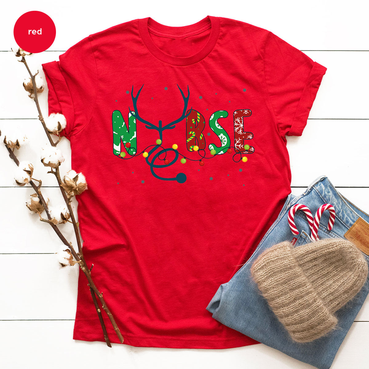 Christmas Nurse Shirt, Health Employee T-Shirt, Gift for product image 48