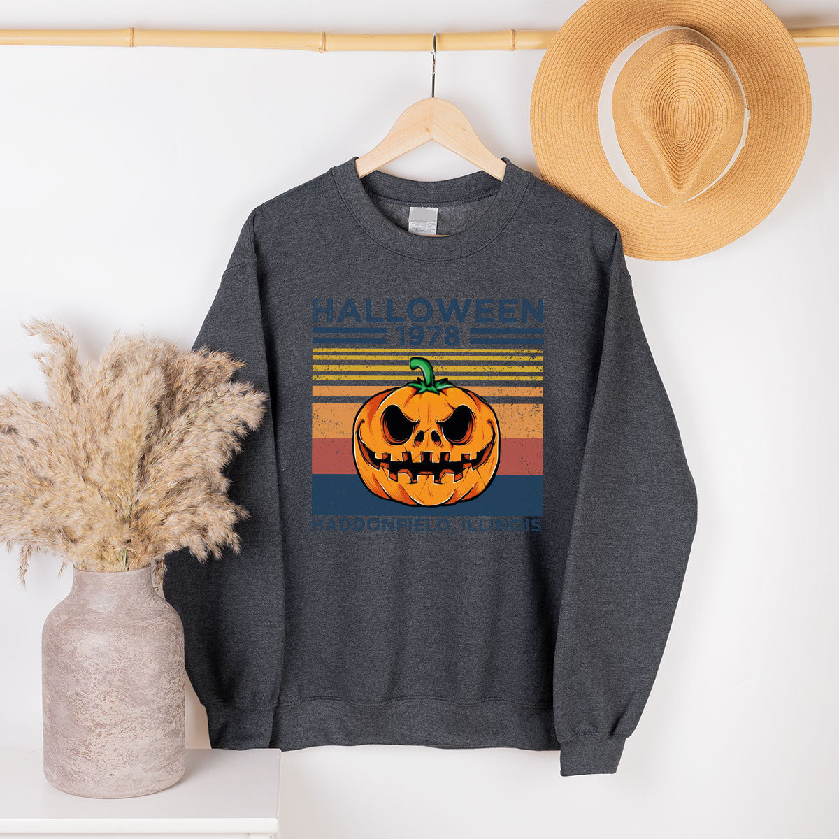 Horror Pumpkin Sweatshirt, Halloween 2022 Funny Long Sleve product image 10
