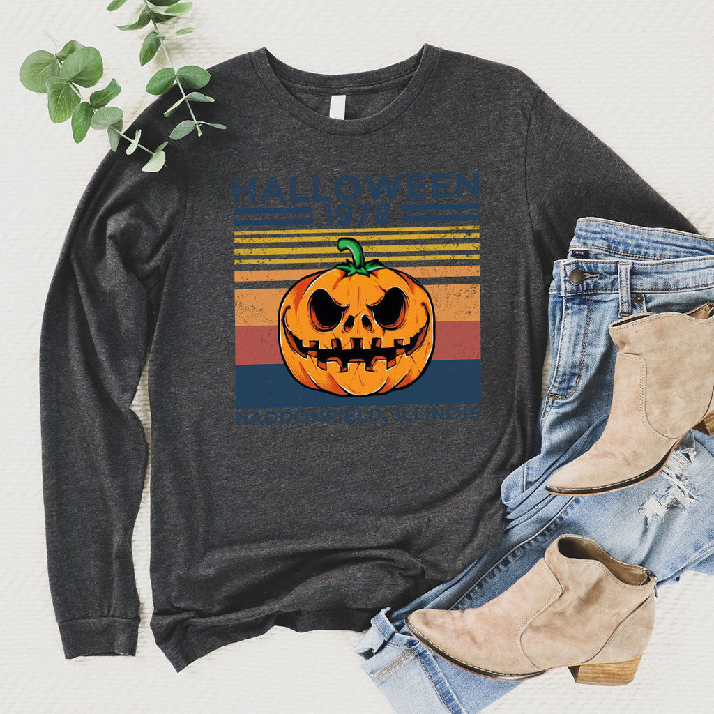 Horror Pumpkin Sweatshirt, Halloween 2022 Funny Long Sleve product image 9