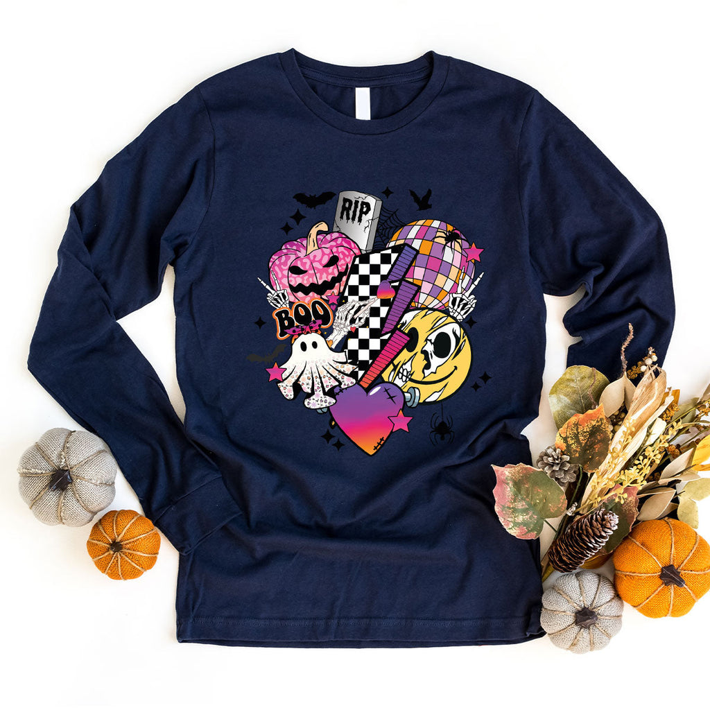 Retro Halloween Shirt, Spooky Pumpkin Cool Checkered Outfit product image 106