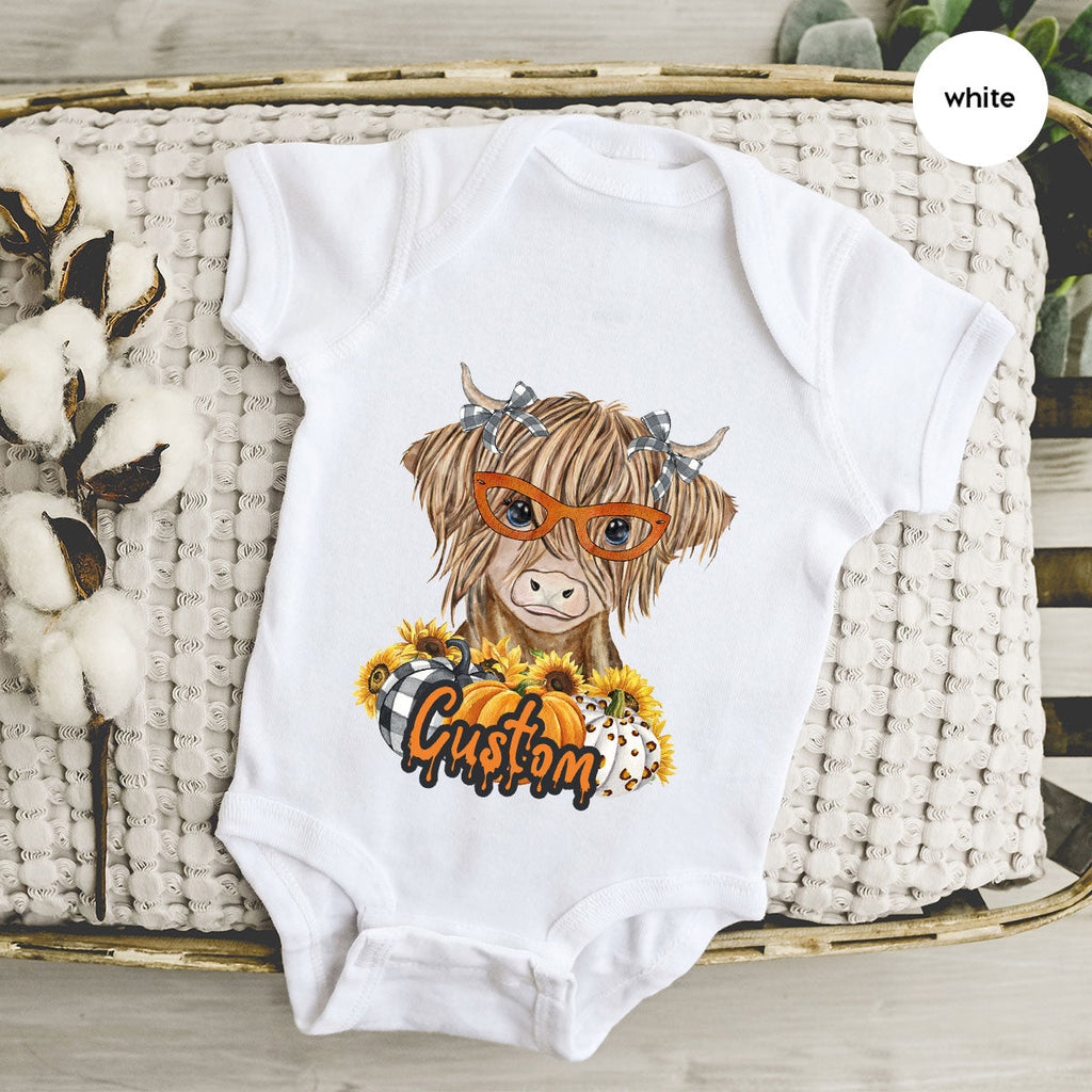 Custom Cow Shirt, Fall Graphic Tees, Personalized Farmer product image 110