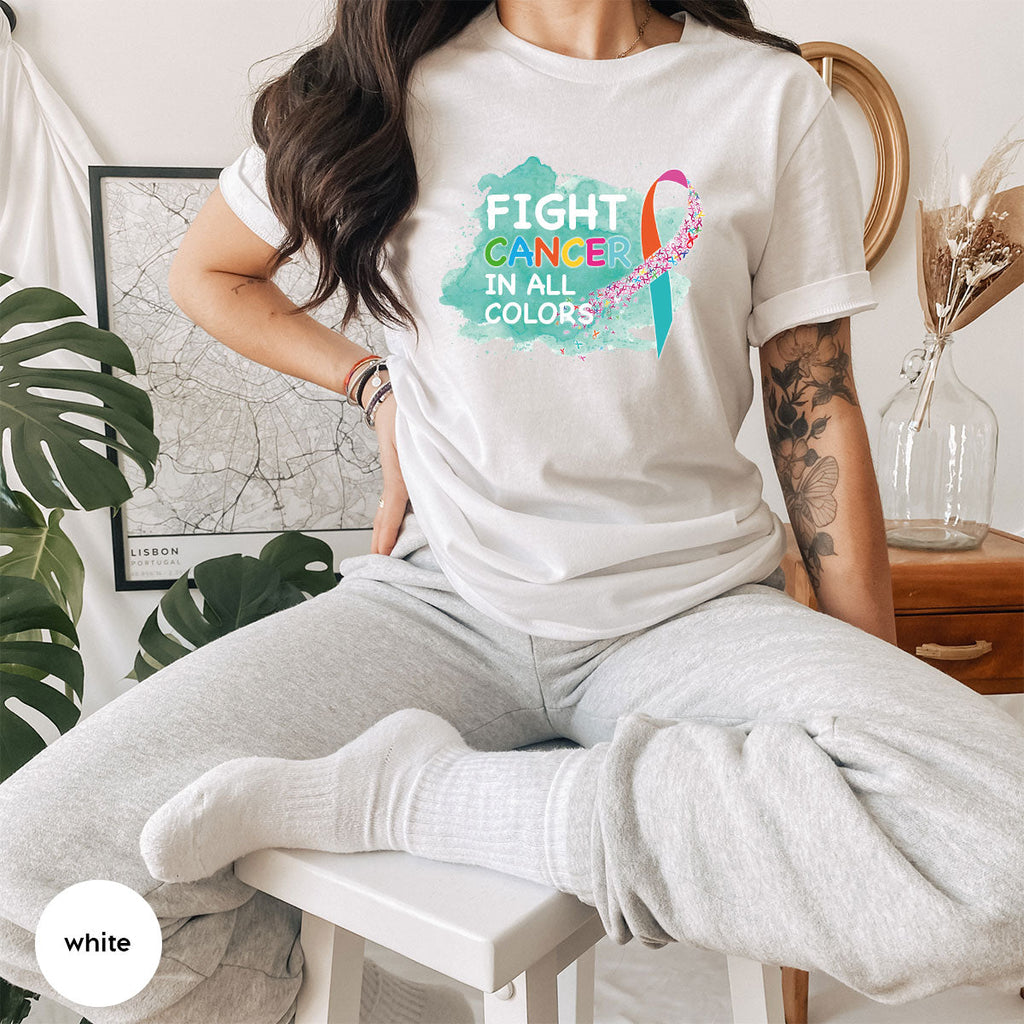 Fight Against Cancer Shirt, Warrior T-Shirt, With All Colors product image 49
