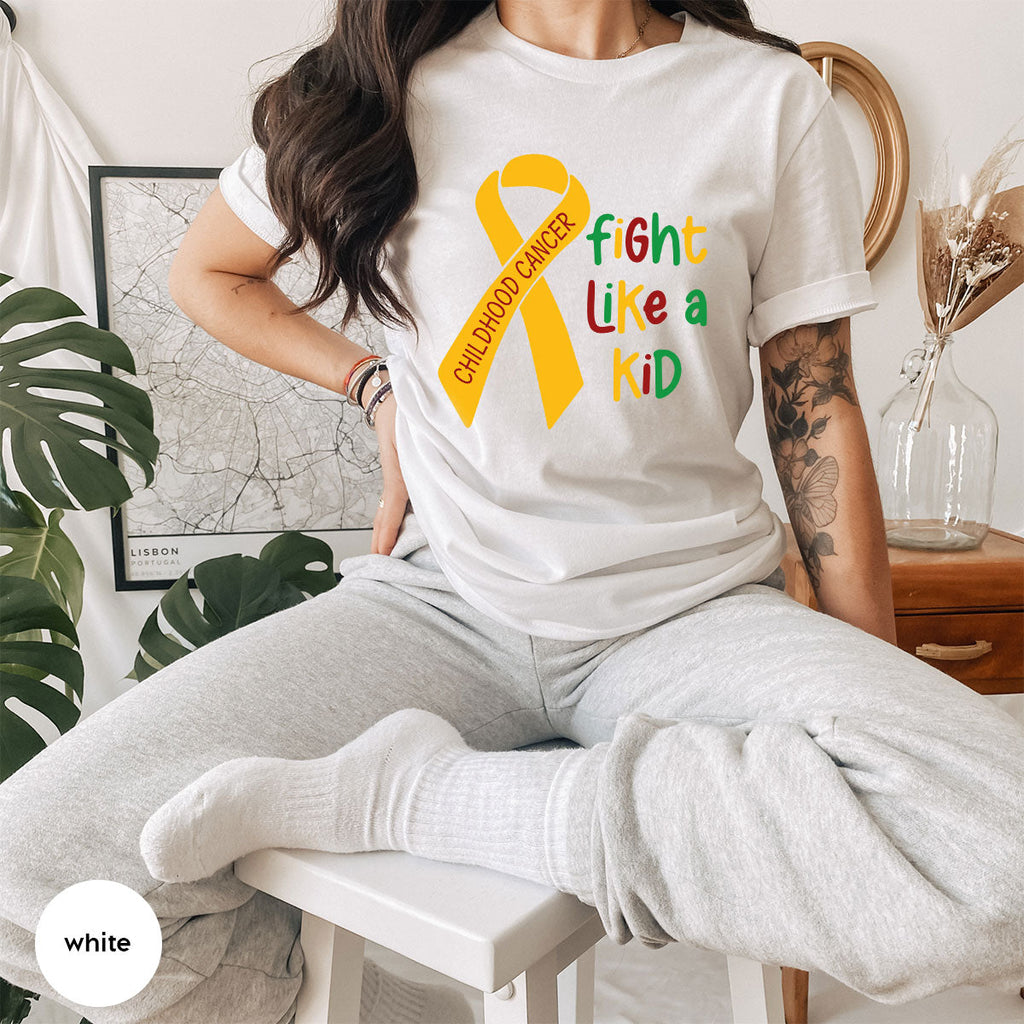 Fighting Like A Kid Shirt, Cancer Fight Childhood Canver product image 44