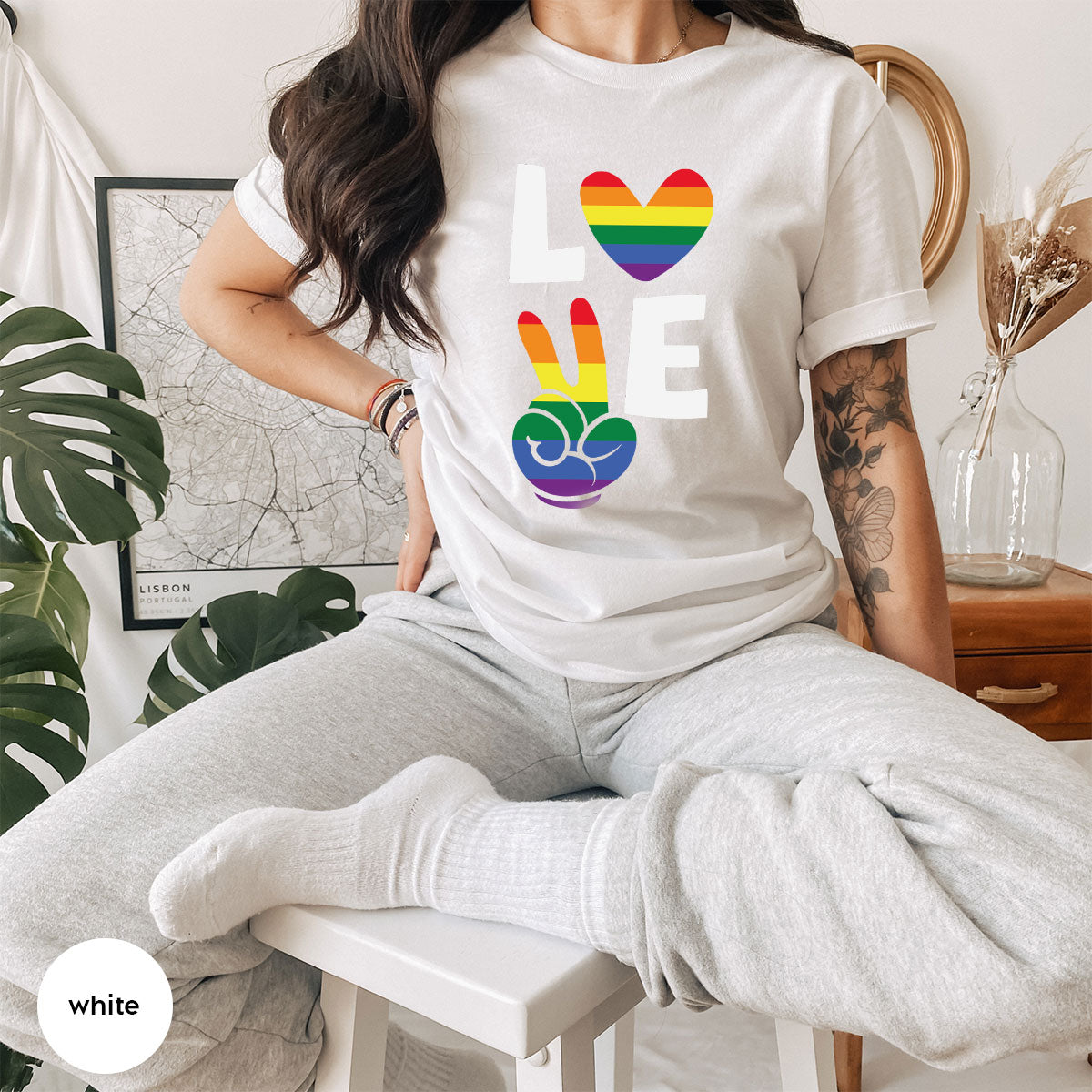 LGBT Love Shirt, Rainbow Glory T-Shirt, Pride Tee product image 60