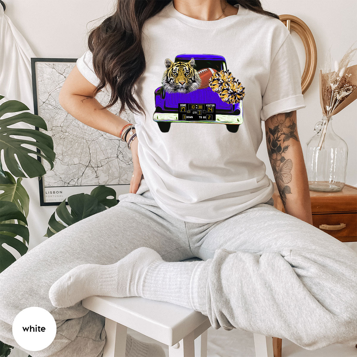Football Truck Shirt, Tiger Graphic Tees, Mom TShirt, Gifts product image 81